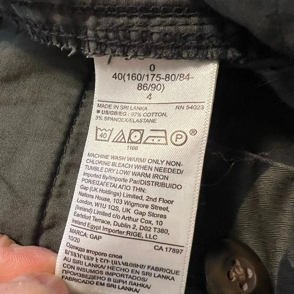 GAP Women’s Green Camouflage Straight Leg Pants Size 0 - Picture 5 of 5